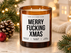MERRY FUCKING XMAS – Weihnachtskerze | lustiges Weihnachtsgeschenk | Geschenk für Freunde, Kollegin & beste Freundin | Wichtelgeschenk