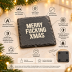 MERRY FUCKING XMAS – Weihnachtskerze Naturgras Etikett | Lustiges Weihnachtsgeschenk | Geschenk für Freundin, Kollegin & Freunde | Geschenkidee Weihnachten