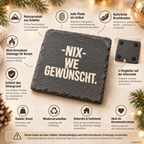 -NIX- WE GEWÜNSCHT. – Weihnachtskerze Naturgras Etikett | Weihnachtsgeschenk | Geschenk für Freunde, Familie & Kollegen | Geschenkidee Weihnachten
