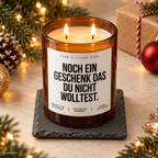 NOCH EIN GESCHENK DAS DU NICHT WOLLTEST. – Weihnachtskerze Naturgras Etikett | Lustiges Weihnachtsgeschenk | Wichtelgeschenk | Geschenkidee Weihnachten