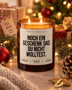 NOCH EIN GESCHENK DAS DU NICHT WOLLTEST. – Weihnachtskerze Naturgras Etikett | Lustiges Weihnachtsgeschenk | Wichtelgeschenk | Geschenkidee Weihnachten