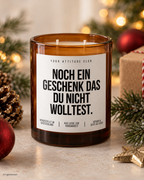 NOCH EIN GESCHENK DAS DU NICHT WOLLTEST. – Weihnachtskerze Naturgras Etikett | Lustiges Weihnachtsgeschenk | Wichtelgeschenk | Geschenkidee Weihnachten