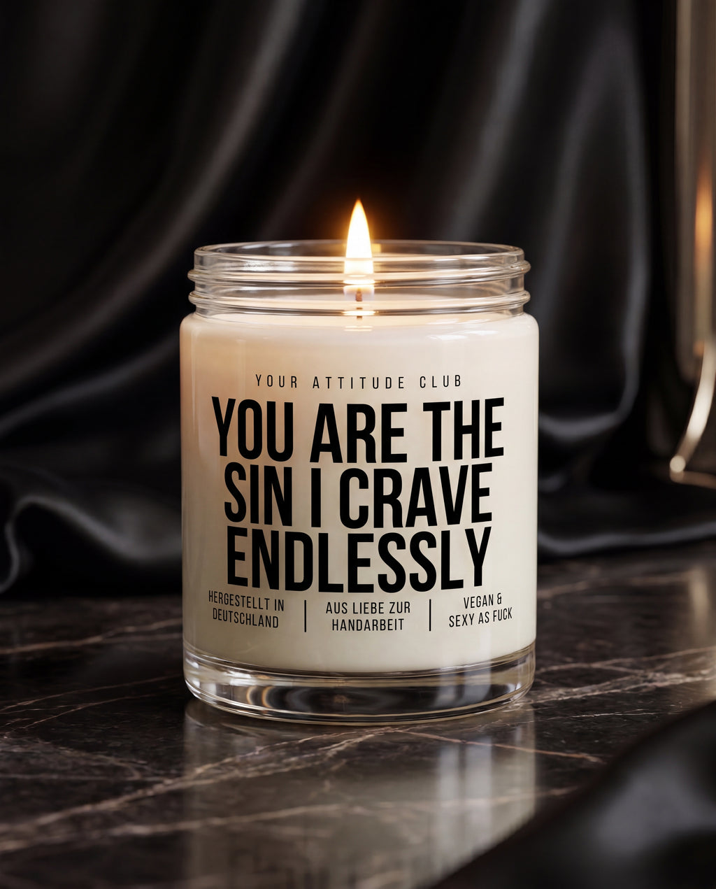 You Are The Sin I Crave Endlessly | Kinky Kerze, romantisches Geschenk, sexy Geschenk, Sojawachs Kerze, vegan, handgemacht
