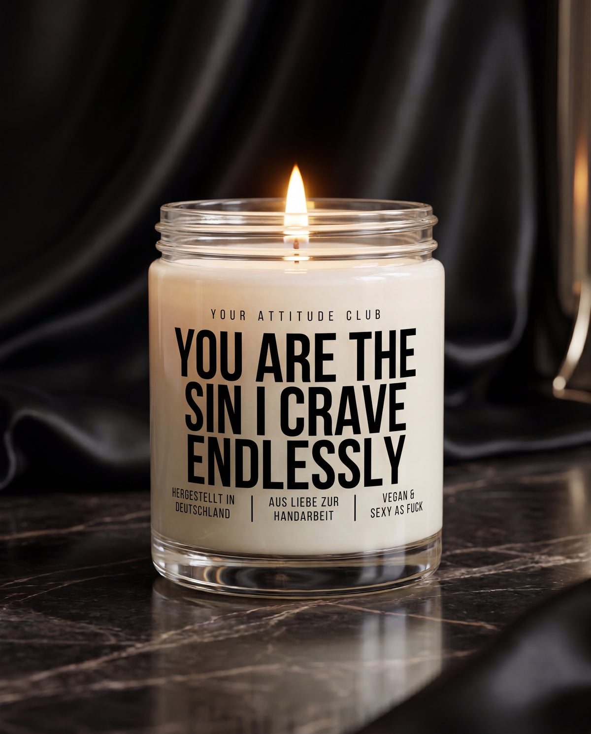 You Are The Sin I Crave Endlessly | Kinky Kerze, romantisches Geschenk, sexy Geschenk, Sojawachs Kerze, vegan, handgemacht