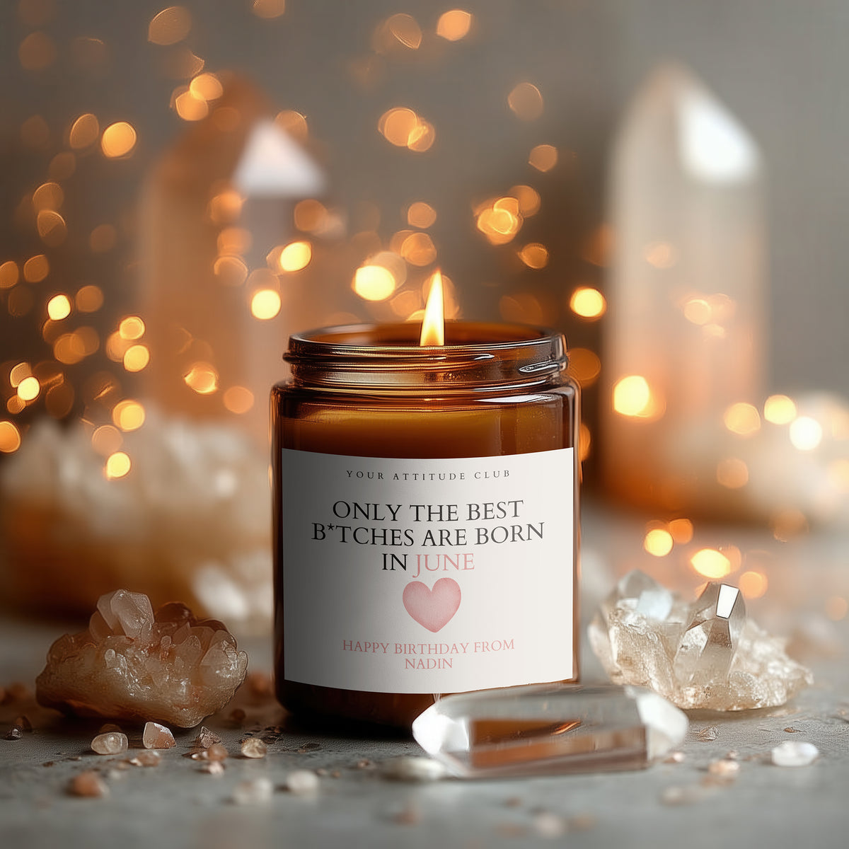 Only The Best B*tches Are Born In June | Personalisierbare Kerze