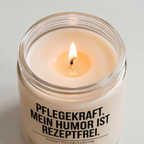 PFLEGEKRAFT. MEIN HUMOR IST REZEPTFREI. | Kerze Pflegefachkraft, Geschenk Pflege, Krankenschwester, Pfleger, Pflegepersonal, Examen