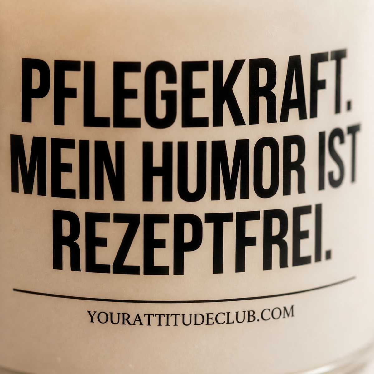 PFLEGEKRAFT. MEIN HUMOR IST REZEPTFREI. | Kerze Pflegefachkraft, Geschenk Pflege, Krankenschwester, Pfleger, Pflegepersonal, Examen