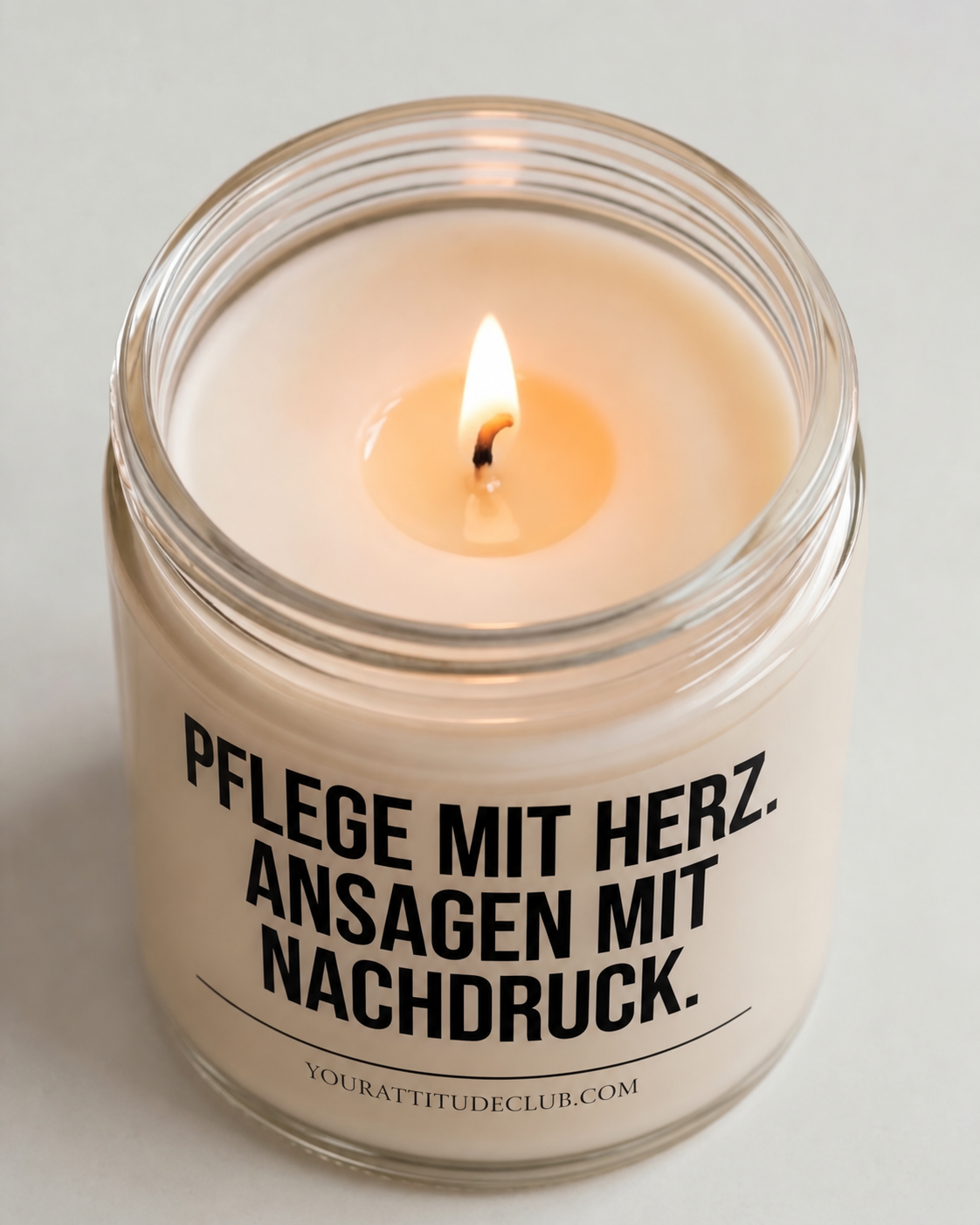 PFLEGE MIT HERZ. ANSAGEN MIT NACHDRUCK. | Kerze Pflegefachkraft, Geschenk Pflege, Krankenschwester, Pfleger, Pflegepersonal, Examen