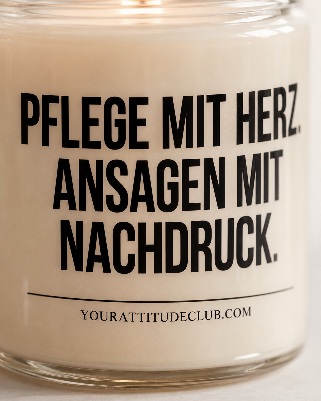 PFLEGE MIT HERZ. ANSAGEN MIT NACHDRUCK. | Kerze Pflegefachkraft, Geschenk Pflege, Krankenschwester, Pfleger, Pflegepersonal, Examen