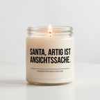SANTA, ARTIG IST ANSICHTSSACHE. | Weihnachtskerze, lustiges Weihnachtsgeschenk, Wichtelgeschenk, Geschenk für Freundin, Schwester, Kollegin, Freunde