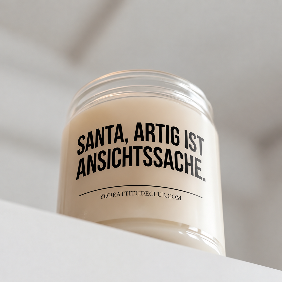 SANTA, ARTIG IST ANSICHTSSACHE. | Weihnachtskerze, lustiges Weihnachtsgeschenk, Wichtelgeschenk, Geschenk für Freundin, Schwester, Kollegin, Freunde
