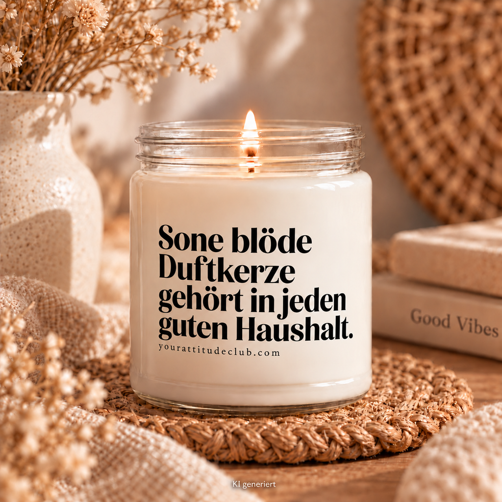 Sone blöde Duftkerze gehört in jeden guten Haushalt – witzige Kerze, Fun Candle Geschenkidee, Humor Deko, Sojawachs Candle von Your Attitude Club