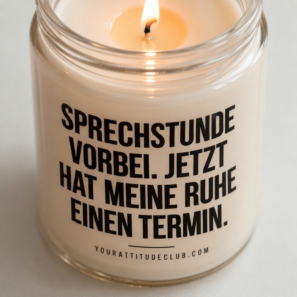 SPRECHSTUNDE VORBEI. JETZT HAT MEINE RUHE EINEN TERMIN. | Kerze Pflegefachkraft, Geschenk Pflege, Krankenschwester, Pfleger, Pflegepersonal