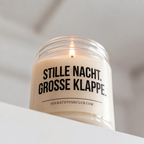 STILLE NACHT. GROSSE KLAPPE. | Weihnachtskerze, lustiges Weihnachtsgeschenk, Wichtelgeschenk, Geschenk für Freundin, Schwester, Kollegin