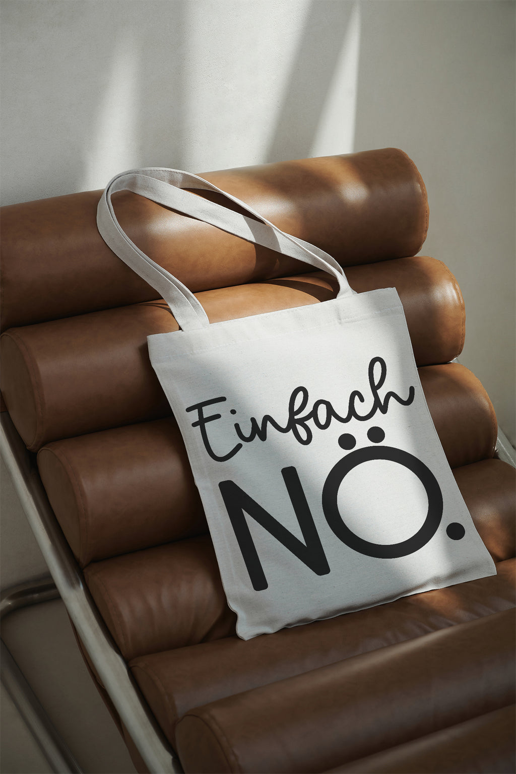 Simply NÖ. Cotton bag beige jute bag with saying fabric bag with text gift for women girlfriend shopping bag shoulder bag sustainable