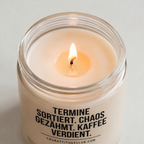 TERMINE SORTIERT. CHAOS GEZÄHMT. KAFFEE VERDIENT. | Kerze Pflegefachkraft, Geschenk Pflege, Krankenschwester, Pfleger, Pflegepersonal, Team