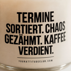 TERMINE SORTIERT. CHAOS GEZÄHMT. KAFFEE VERDIENT. | Kerze Pflegefachkraft, Geschenk Pflege, Krankenschwester, Pfleger, Pflegepersonal, Team