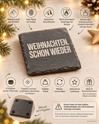 WEIHNACHTEN, SCHON WIEDER – Weihnachtskerze | Weihnachtsgeschenk | lustige Geschenkidee Weihnachten | Geschenk für Familie, Freunde & Kolleg:innen