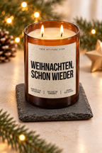 WEIHNACHTEN, SCHON WIEDER – Weihnachtskerze | Weihnachtsgeschenk | lustige Geschenkidee Weihnachten | Geschenk für Familie, Freunde & Kolleg:innen