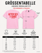 AFTER SEX T-SHIRT – Schwarzes Unisex T-Shirt mit weißem Backprint | Regular Fit Statement Shirt | Adult Humor Shirt 100 % Baumwolle