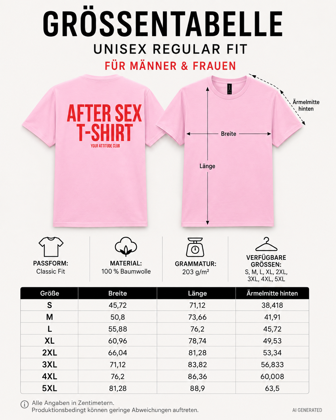 AFTER SEX T-SHIRT – Schwarzes Unisex T-Shirt mit weißem Backprint | Regular Fit Statement Shirt | Adult Humor Shirt 100 % Baumwolle