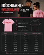 AH HELL NAH – Schwarzes Unisex T-Shirt mit weißem Backprint | Regular Fit Statement Shirt | Funny Sarcastic Shirt 100 % Baumwolle