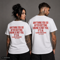ANYTHING YOU DO AFTER GETTING DRUNK IS NOT YOU, IT’S AI. ALCOHOL INTELLIGENCE – Weißes Unisex T-Shirt | Funny Drinking Shirt | Regular Fit