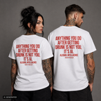 ANYTHING YOU DO AFTER GETTING DRUNK IS NOT YOU, IT’S AI. ALCOHOL INTELLIGENCE – Weißes Unisex T-Shirt | Funny Drinking Shirt | Regular Fit