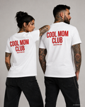 COOL MOM CLUB – Weißes Unisex T-Shirt mit rotem Backprint | Regular Fit Mama Shirt | Cool Mom Shirt | Geschenk für Mama & Muttertag