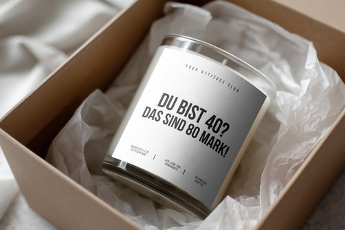 Du bist 40? Das sind 80 Mark! | Lustige Geschenkkerze zum 40. Geburtstag