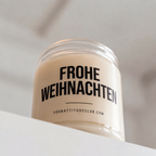 FROHE WEIHNACHTEN | Weihnachtskerze, Weihnachtsgeschenk, Geschenk für Familie, Freunde, Kollegen, Nachbarn, Wichtelgeschenk