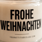 FROHE WEIHNACHTEN | Weihnachtskerze, Weihnachtsgeschenk, Geschenk für Familie, Freunde, Kollegen, Nachbarn, Wichtelgeschenk