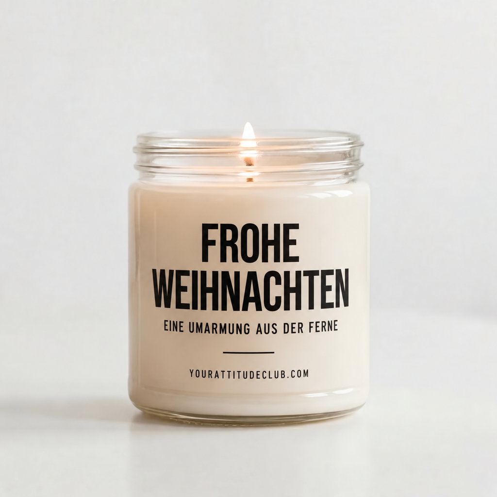 FROHE WEIHNACHTEN EINE UMARMUNG AUS DER FERNE | Weihnachtskerze, Weihnachtsgeschenk, Geschenk für Familie, Freunde, Partner, Fernbeziehung