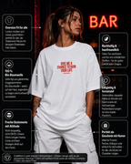 GIVE ME A CHANCE TO RUIN YOUR LIFE | Oversize Shirt Unisex mit Frontprint, Statement Shirt aus Bio-Baumwolle