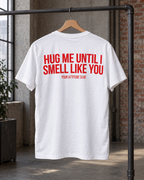 AFTER SEX T-SHIRT – Unisex Statement T-Shirt Weiß mit rotem Backprint | freches Erwachsenen Sprüche Shirt