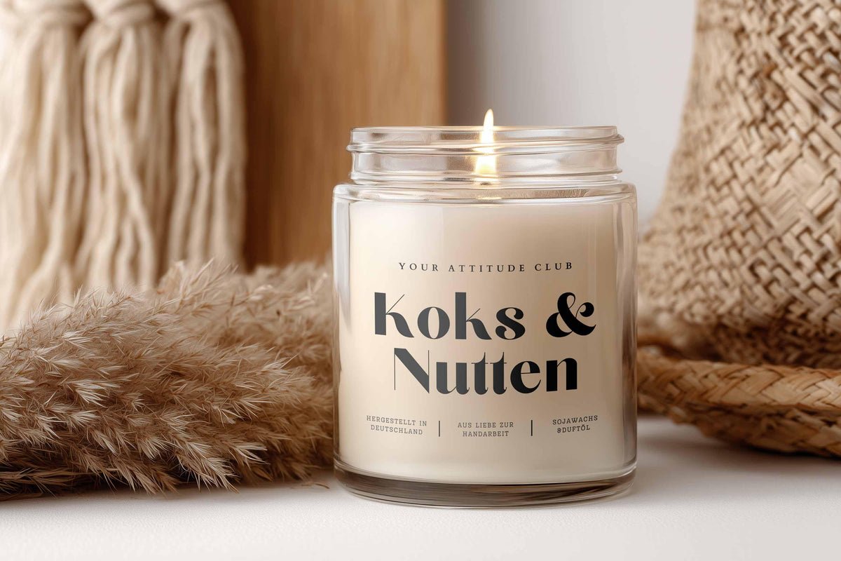 Geschenk Kerze von Your Attitude Club. Perfekt für Freunde, Familie, Kollegen und Partner.