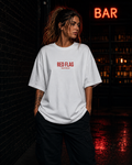 RED FLAG | Oversize Shirt Unisex mit Frontprint, Statement Shirt aus Bio-Baumwolle